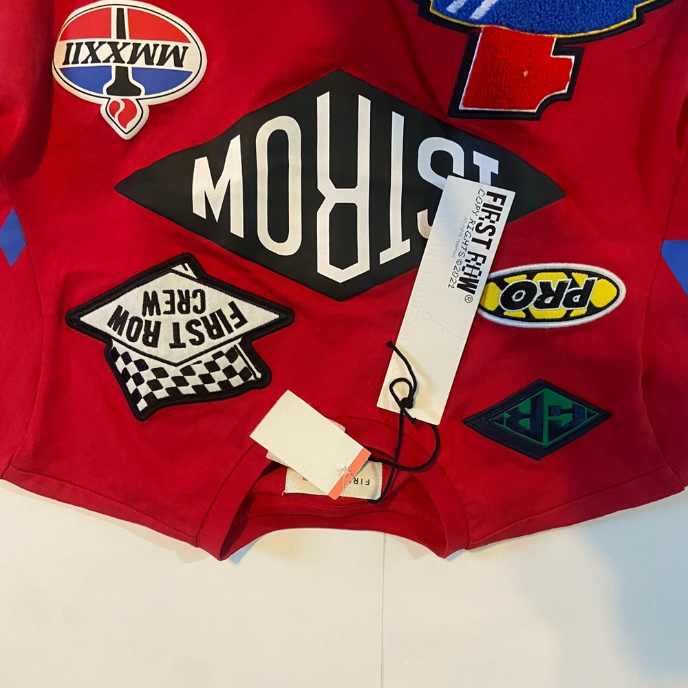 First Never Last Racking Patches Tee By First Row - Color Red - Size Small - Picture 2 of 5